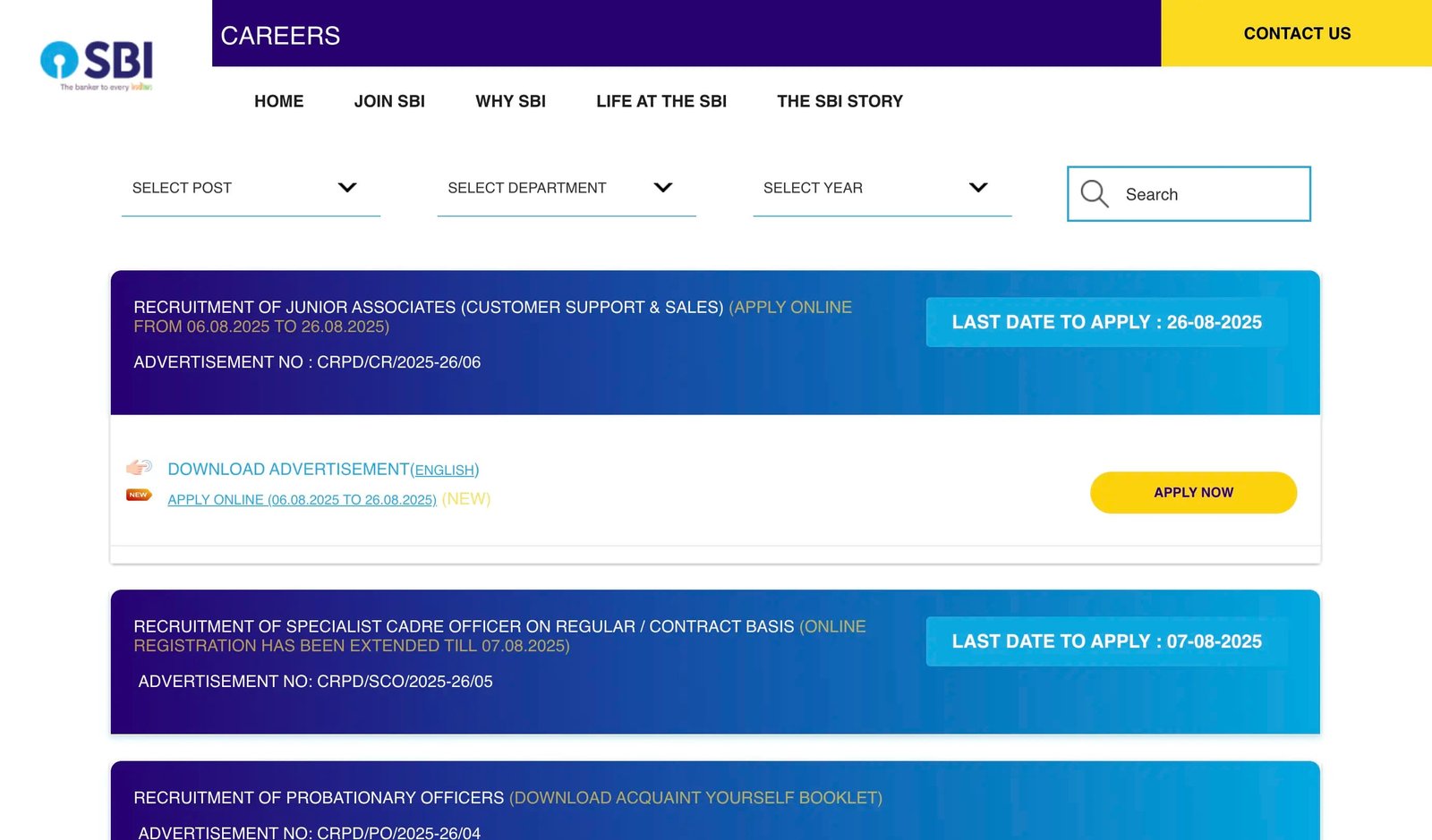 SBI Clerk Vacancy Syllabus 2025